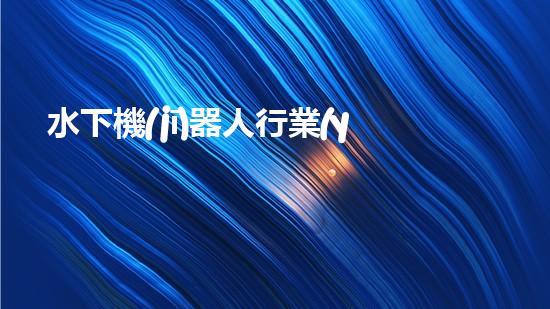 水下機(jī)器人行業(yè)：未來(lái)的深海探索者，你敢跟隨嗎？